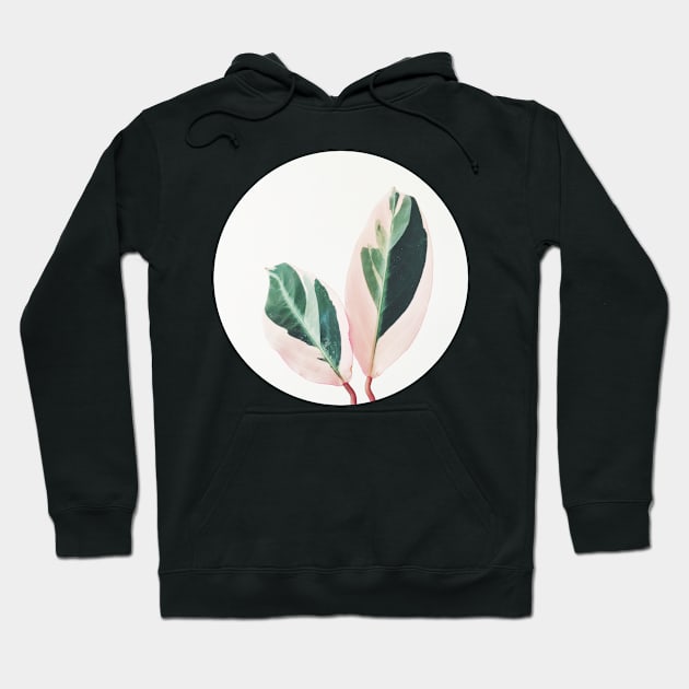 Pink Leaves I Hoodie by Cassia